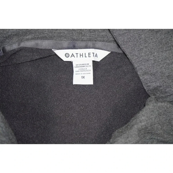 ATHLETA WOMEN'S CHARCOAL GRAY PURANA WRAP HOODIE SWEATSHIRT SWEATER Sz 1X - Picture 11 of 16
